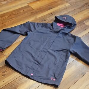 Under Armour Kids' Dark Gray and Pink coat